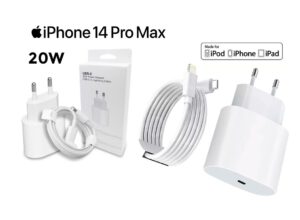 APPLE IPHONE 14 PRO MAX ADAPTADOR DE CORRIENTE USB 20W USB-C + CABLE USB-C A LIGHTNING