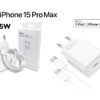 APPLE IPHONE 15 PRO MAX ADAPTADOR DE CORRIENTE USB 25W USB-C + CABLE USB-C A USB-C
