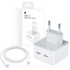 APPLE ADAPTADOR DE CORRIENTE 35W CON 2 PUERTOS USB-C + CABLE USB-C A LIGHTNING