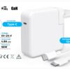 CARGADOR APPLE COMPATIBLE USB-C 96W PD GAN + CABLE 1M TIPO USB-C