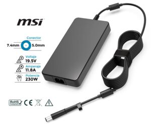 CARGADOR MSI COMPATIBLE 230W | 19.5V / 11.8A | 7.4 x 5.0mm