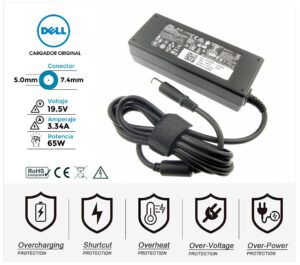 CARGADOR DELL ORIGINAL | 19.5V / 3.34A | 7.4 x 5.0mm | 65W