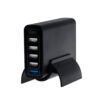 CARGADOR 6 PUERTOS 2 x QC3.0 | 2 x USB 5V / 2.4A + 1 x Tipo C 5V / 3A 60W | NEGRO