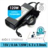 CARGADOR TOSHIBA COMPATIBLE | 15V / 8.0A | 6.3 x 3.0mm | 120W