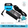 CARGADOR ASUS COMPATIBLE | 19V / 1.75A | 4.0 x 1.35mm | 33W