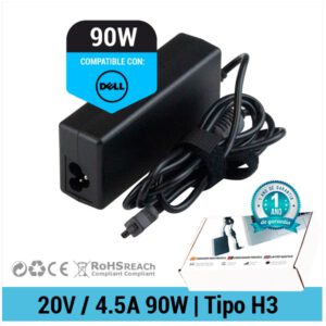CARGADOR DELL COMPATIBLE | 20V / 4.5A | CONECTOR H3 | 90W