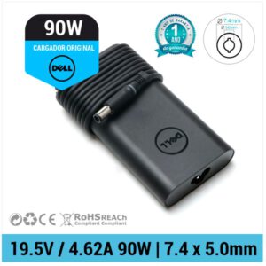 CARGADOR DELL ORIGINAL | 19.5V / 4.62A | 7.4 x 5.0mm | 90W