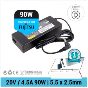 CARGADADOR FUJITSU COMPATIBLE | 20V / 4.5A | 5.5 x 2.5mm | 90W