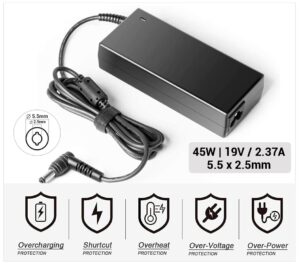 CARGADOR TOSHIBA COMPATIBLE | 19V / 2.37A | 5.5 x 2.5mm | 45W