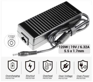 CARGADOR ACER COMPATIBLE | 19V / 6.32A | 5.5 x 1.7mm | 120W
