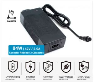 CARGADOR UNIVERSAL PARA PATINES ELÉCTRICOS | 42V / 2A | 84W