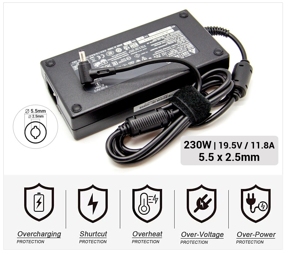 CARGADOR 19V / 11.8A | 5.5 x 2.5mm | 230W
