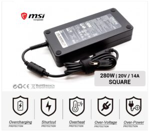 CARGADOR MSI GAMING 280W 20V / 14A SQUARE