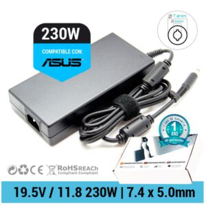 CARGADOR ASUS COMPATIBLE | 19.5V / 11.8A | 7.4 x 5.0mm | 230W