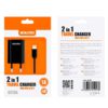 CARGADOR LIGHTNING 2 EN 1 NEGRO
