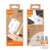 CARGADOR ECO CHARGER 2.4A 12W + CABLE 1M. USB A USB-C IDUSD D173B