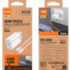 ECO CARGADOR RÁPIDO PD USB-C 20W + PD LIGHTNING IDUSD D125B