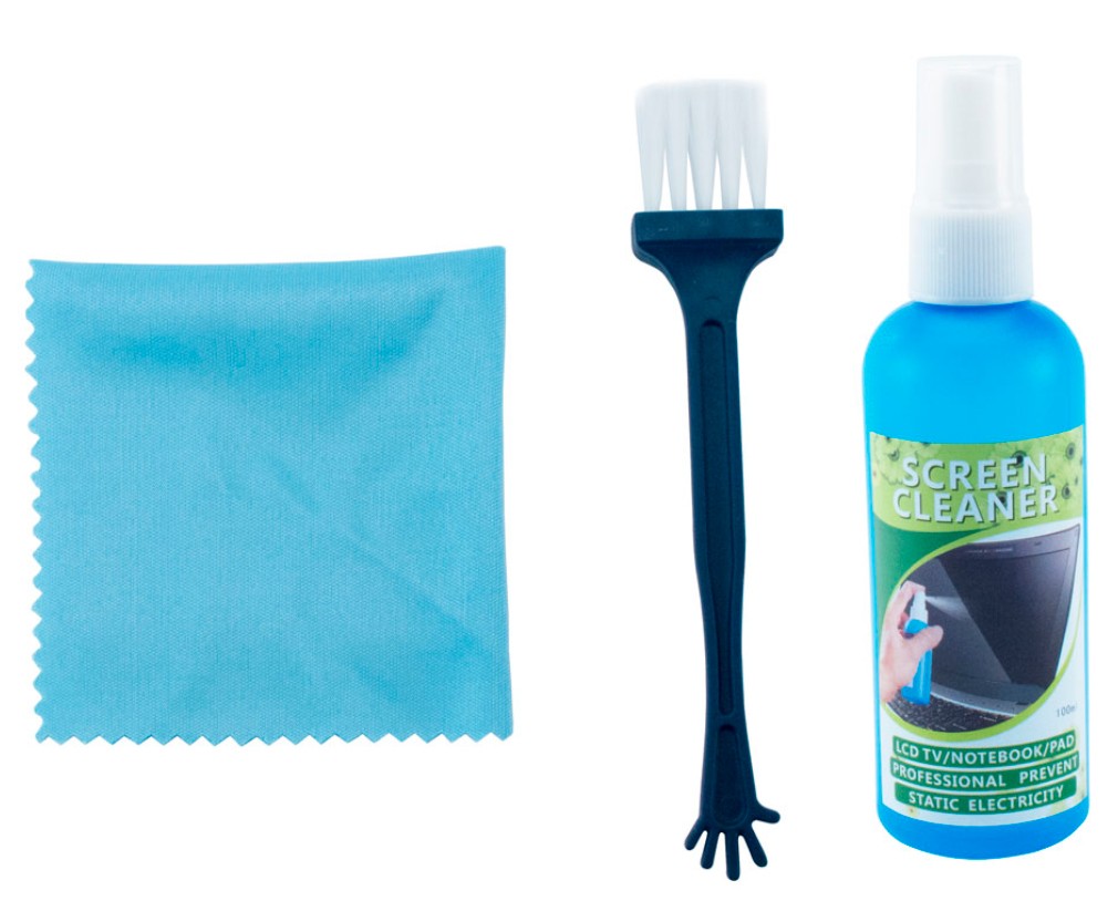 SPRAY Y PAÑO DE LIMPIEZA DE PANTALLAS