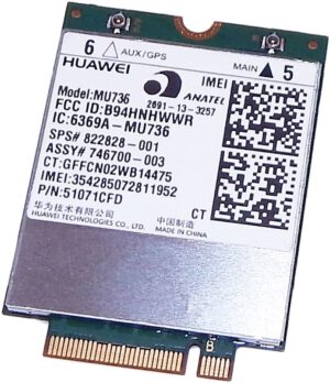 TARJETA 4G WWAN HUAWEI MU736 HSPA + W/GPS M.2 | 822828-001
