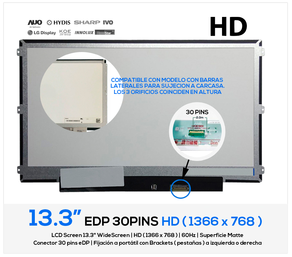 PANTALLA 13.3" | AUO B133XTN02.1