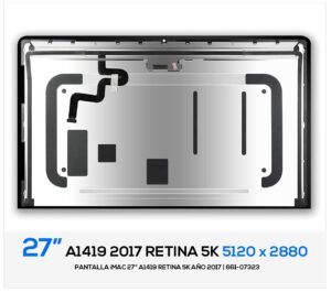 PANTALLA iMAC 27" A1419 RETINA 5K 2017 | LM270QQ1 (SD)(C1) / 661-07323
