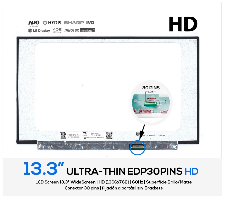 PANTALLA 13.3" | INNOLUX N133BGA-EA2