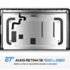 PANTALLA iMAC 27" A1419 RETINA 5K 2014-15 | LM270QQ1 (SD)(A1) / LM270QQ1 (SD)(A2) / 661-00200
