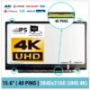 PANTALLA 15.6" LED | UHD 4K | 40 PINS | BRACKETS ARRIBA Y ABAJO