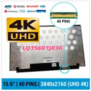PANTALLA 15.6" LED | UHD 4K | 40 PINS | SIN BRACKETS