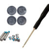 PIES / SOPORTES DE SILICONA MACBOOK PRO A1278 A1286 A1297 13" 15" 17" | INCLUYE TORNILLOS Y DESTORNILLADOR
