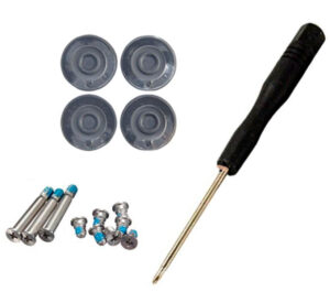 PIES / SOPORTES DE SILICONA MACBOOK PRO A1278 A1286 A1297 13" 15" 17" | INCLUYE TORNILLOS Y DESTORNILLADOR