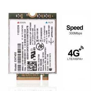 TARJETA 4G EM7455 GPS QUALCOMM 01AX746 01AX748 PCIE M.2