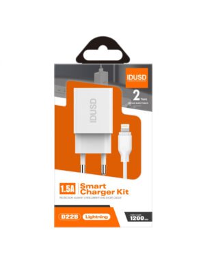 CARGADOR SMART CHARGER 5V 1.5A 7.5W + CABLE LIGHNTING