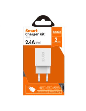 CARGADOR SMART CHARGER 2-USB 2.4A 12W | BLANCO