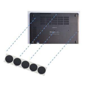 JUEGO DE 5 ETIQUETAS ADHESIVAS PARA TAPAR TORNILLOS | COMPATIBLE CON 90% DE LOS PORTÁTILES