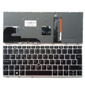 TECLADO ESPAÑOL HP ELITEBOOK 730 G5 735 G5 830 G5 836 G5 830 G6 CON MARCO GRIS RETROILUMINADO Y CON POINTSTICK · L13698-B31 L15500-001 L15500-B31