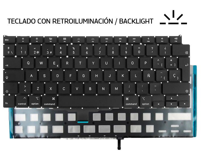 TECLADO ESPAÑOL APPLE MACBOOK AIR RETINA 13 A2179 SERIES | AÑO 2020 RETROILUMINADO