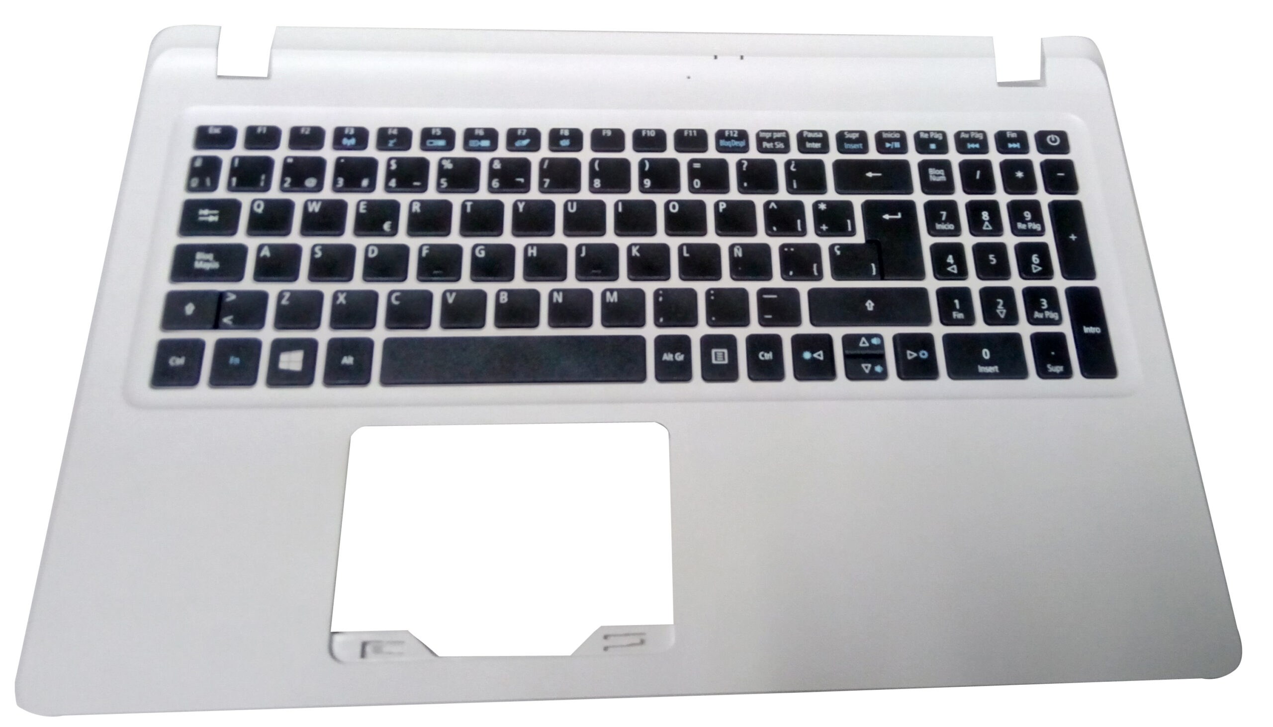 TECLADO ESPAÑOL ACER ASPIRE ES1-523 ES1-524 ES1-533 ES1-572 BLANCO COMPLETO CON CARCASA | 6B.GD2N2.019