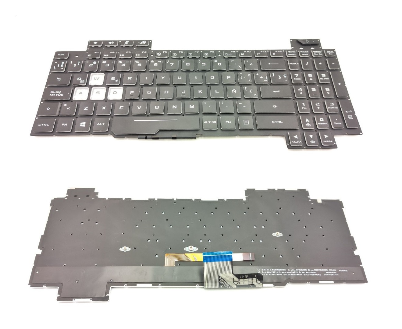 TECLADO ESPAÑOL PORTATIL ASUS ROG STRIX SCAR II GL704 SERIES SIN MARCO RETROILUMINADO