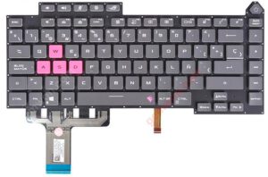 TECLADO LATINO ASUS ROG 5R G513 G513Q G513QY G513QM G533 SERIES RETROILUMINADO COLOR ROSA MODELOS AÑO 2021