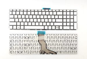 TECLADO ESPAÑOL HP PAVILION 15-BS 15-BW 15-BR 15-CD 250 G6 255 G6 SERIES COLOR GRIS SIN MARCO RETROILUMINADO | 809031-071 ( TECLA ENTER PEQUEÑA )