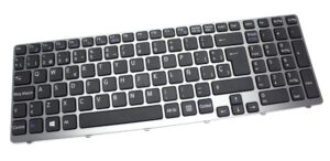 TECLADO ESPAÑOL SONY VAIO SVE15 | RETROILUMINADO CON MARCO GRIS