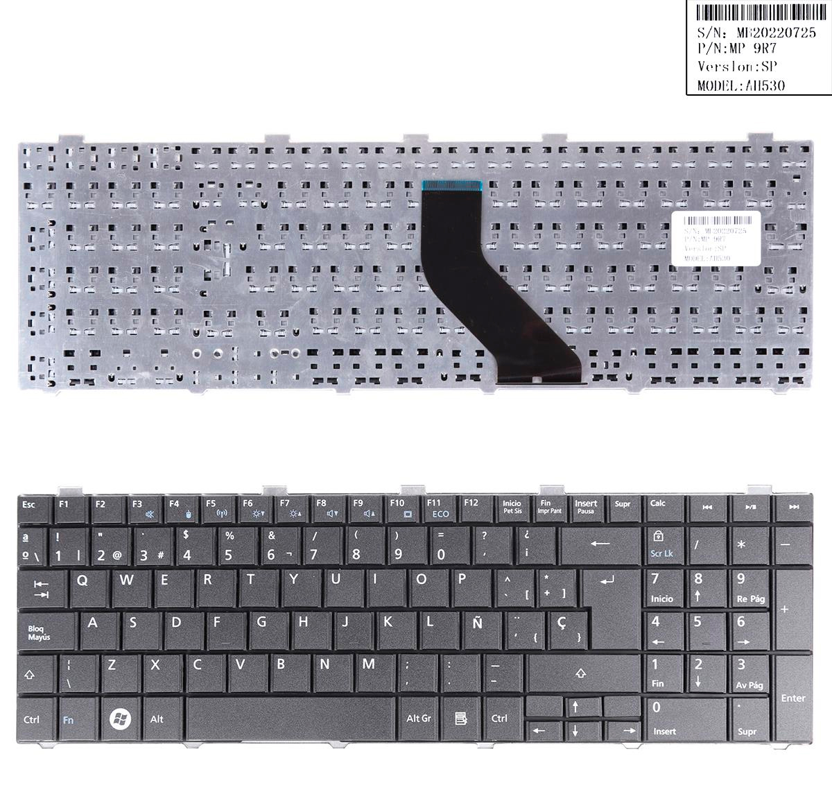 TECLADO ESPAÑOL FUJITSU LIFEBOOK A530 AH530 SERIES