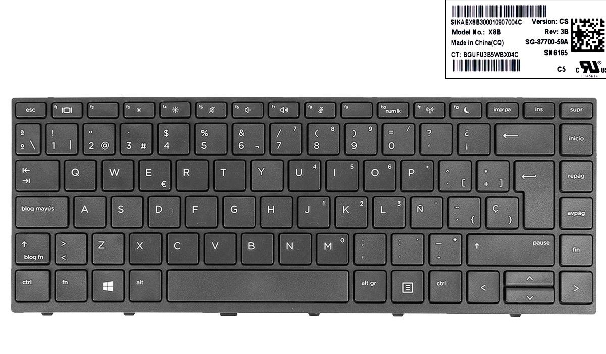 TECLADO ESPAÑOL HP PROBOOK 430 G5 440 G5 445 G5 SERIES SIN RETROILUMINACION