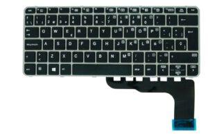 TECLADO ESPAÑOL HP ELITEBOOK 820 G3 820 G4 725 G3 725 G4 SERIES CON MARCO COLOR PLATA/SILVER SIN RETROILUMINACION NI POINTSTICK