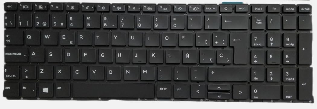 TECLADO ESPAÑOL PORTATIL HP PROBOOK 450 G8 455 G8 455R G8 650 G8 655 G8 SERIES CON RETROILUMINACIÓN