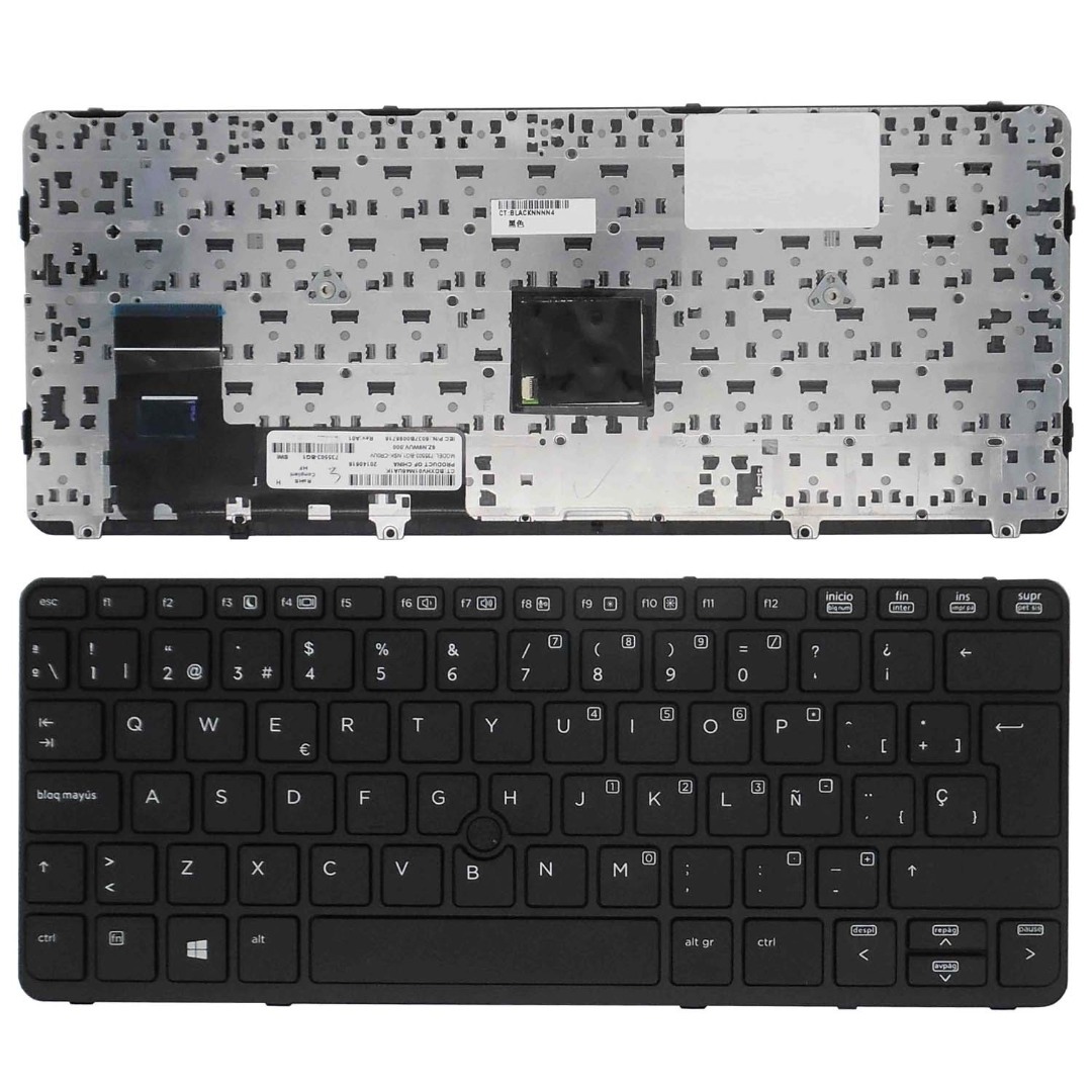 TECLADO ESPAÑOL HP ELITEBOOK 820 G1 G2 SERIES CON FRAME NEGRO Y POINTSTICK