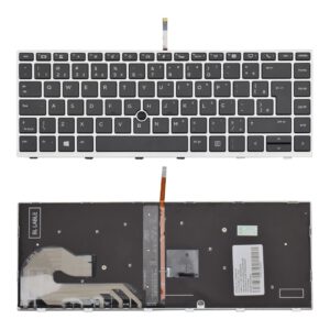 TECLADO PORTUGUÉS PORTÁTIL HP ELITEBOOK 840 G5 840 G6 SERIES CON MARCO GRIS RETROILUMINADO Y CON POINTSTICK · L14379-071 L15542-071