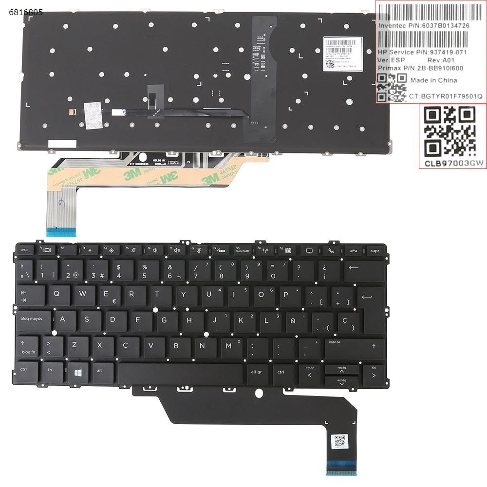 TECLADO ESPAÑOL HP ELITEBOOK X360 1030 G2 1030 G3 1030 G4 SERIES RETROILUMINADO | 918018-001 911747-041