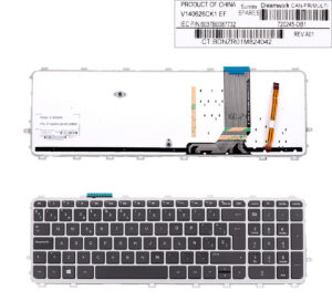TECLADO ESPAÑOL HP ENVY 15-J | NEGRO CON MARCO GRIS Y RETROILUMINADO